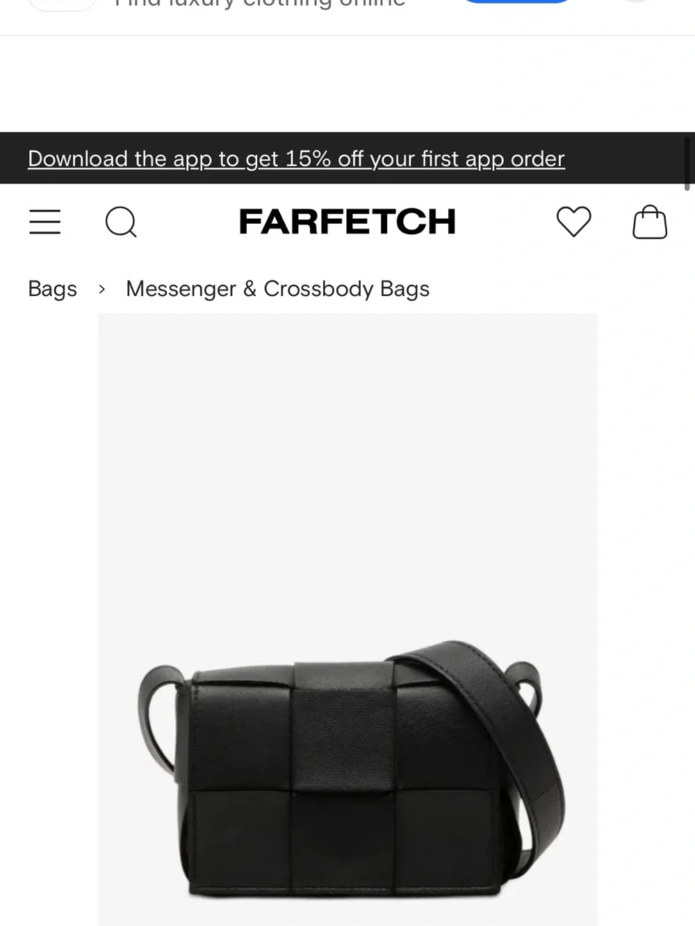 Bottega Veneta mini Nappa bag  Woven Leather Crossbody Bag - Black Bottega Venet